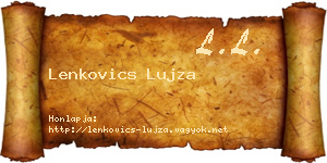 Lenkovics Lujza névjegykártya